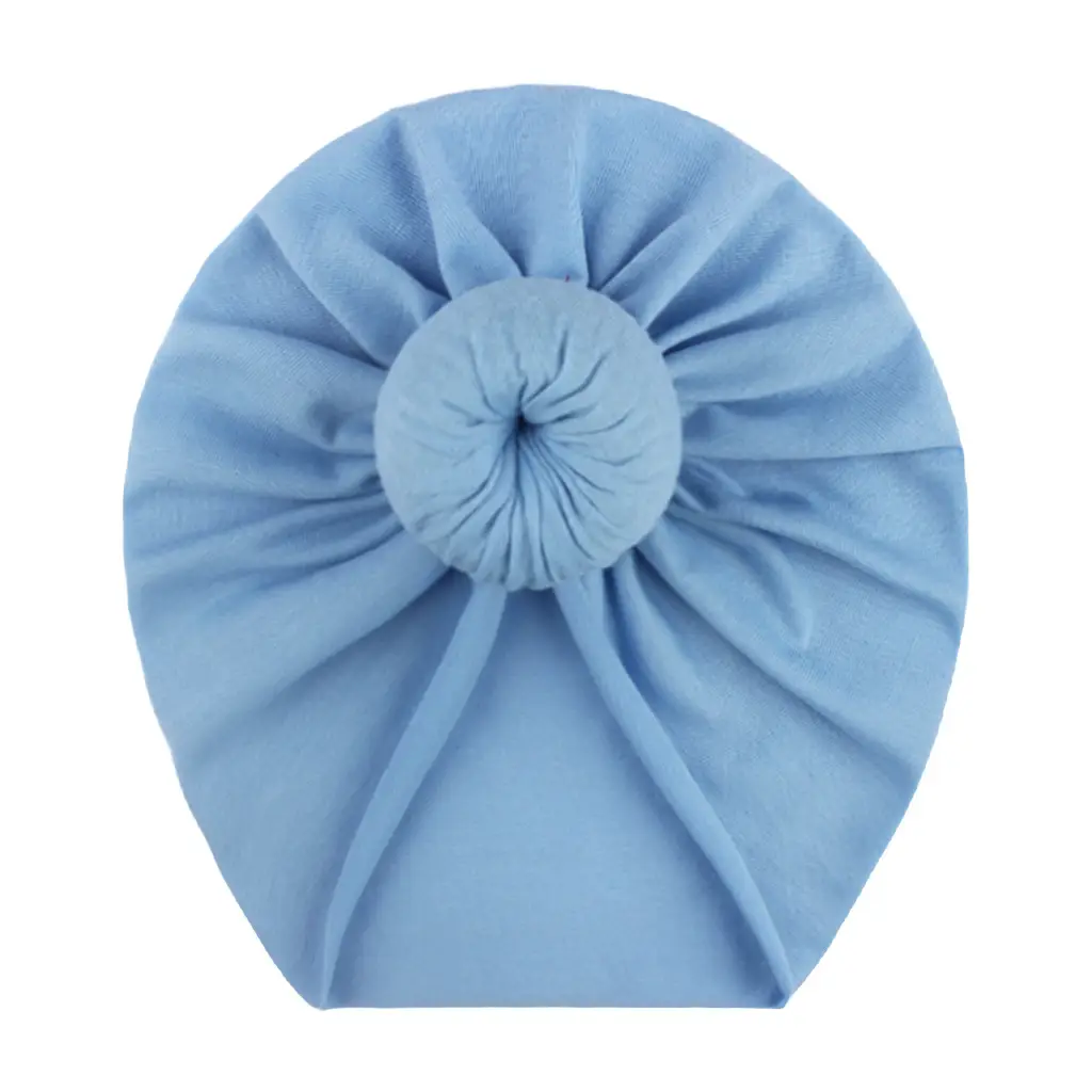 Yellow Cotton Baby Donut Hat for All Seasons - Image 2