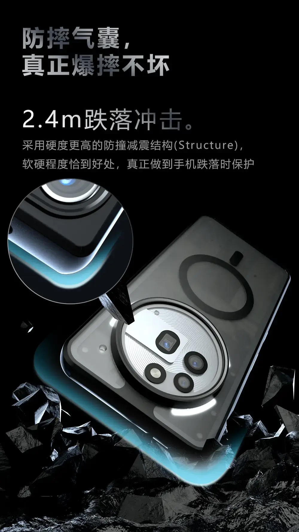 3D Anti-Fall Magnetic Phone Case for Nothing Phone 3A Pro — feature 6