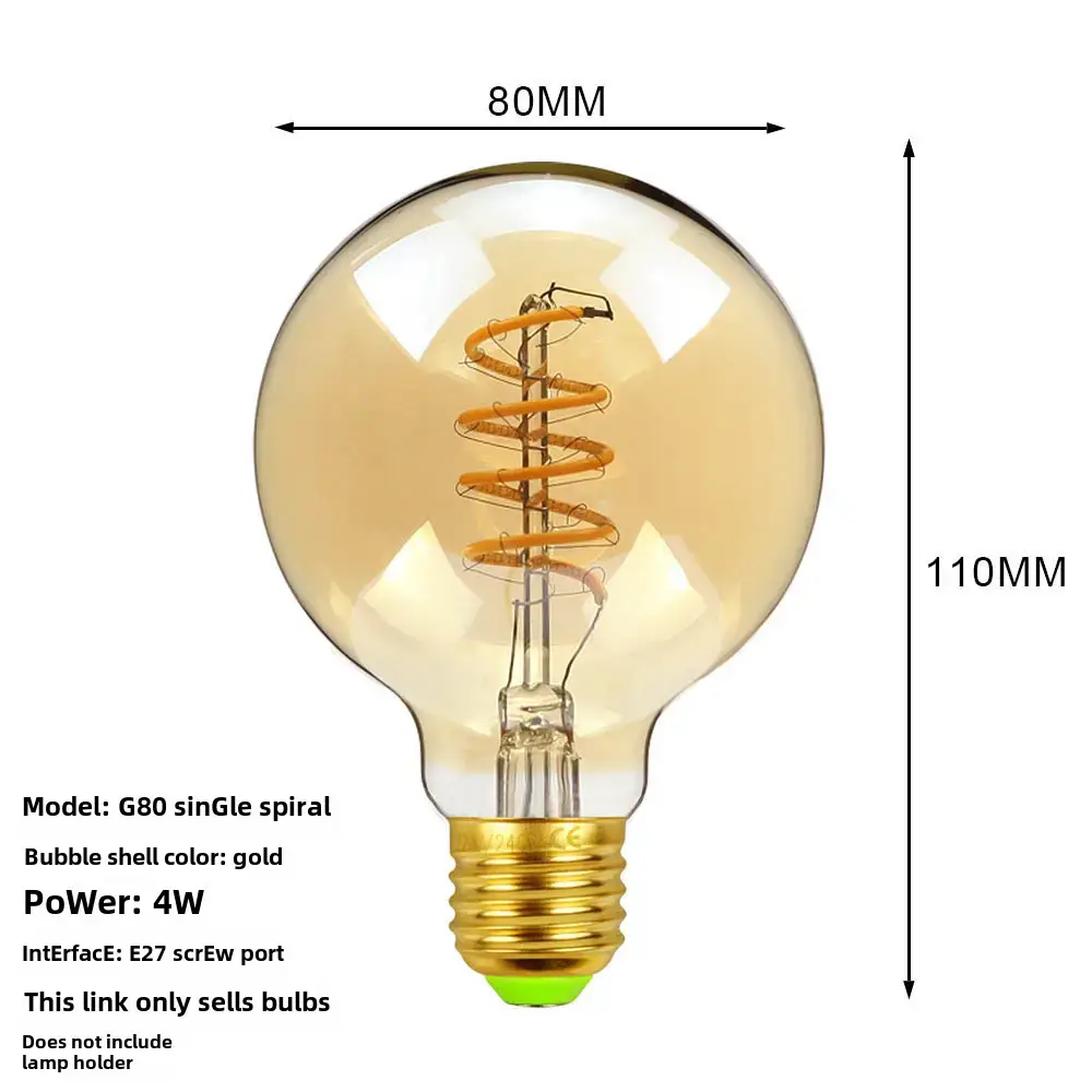 Antique Dimmable LED Bulb 110mm Decorative Lighting - Image 16