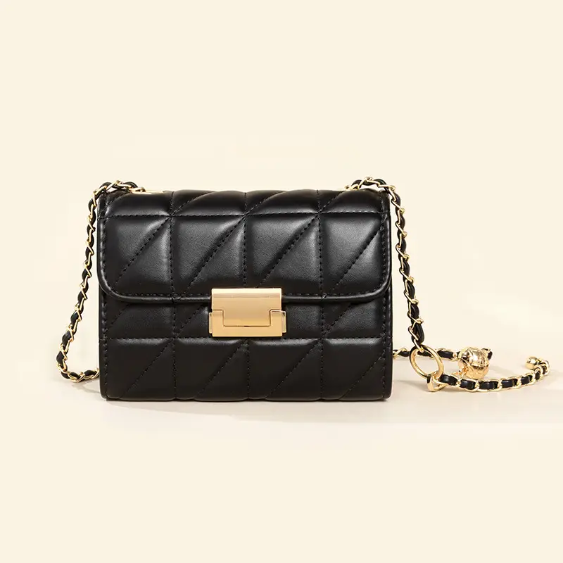 2024 Rhombus Chain Bags for Women White Black - Image 2