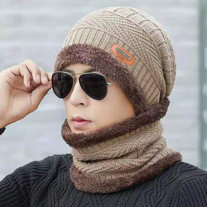 Men's Warm Dome Neck Hat with Fleece Lining Multi-Color - Image 8