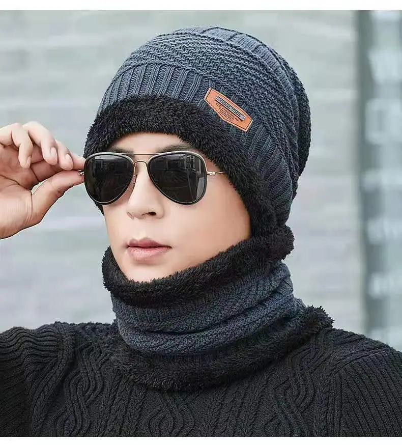 Men's Warm Dome Neck Hat with Fleece Lining Multi-Color — feature 10