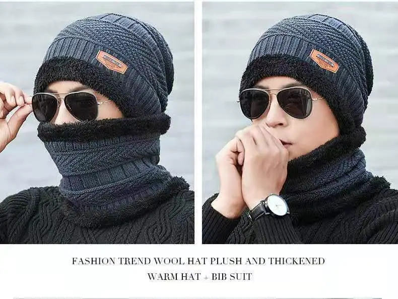 Men's Warm Dome Neck Hat with Fleece Lining Multi-Color — feature 11