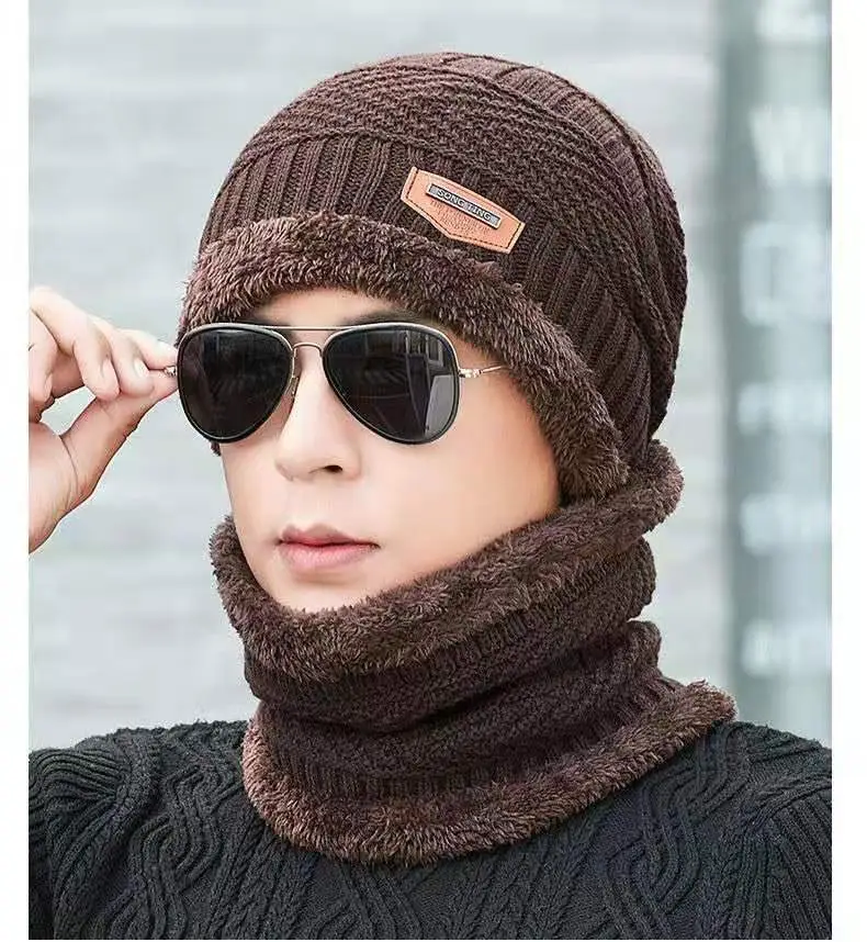 Men's Warm Dome Neck Hat with Fleece Lining Multi-Color — feature 12