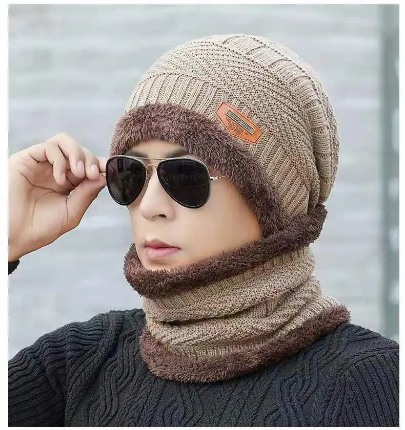 Men's Warm Dome Neck Hat with Fleece Lining Multi-Color — feature 15