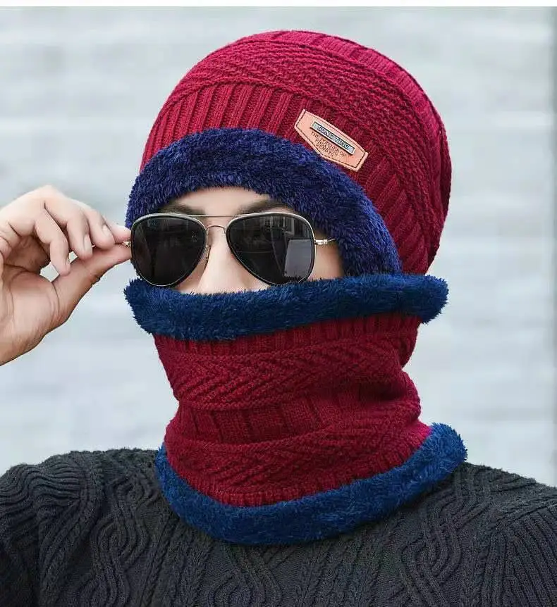 Men's Warm Dome Neck Hat with Fleece Lining Multi-Color — feature 18