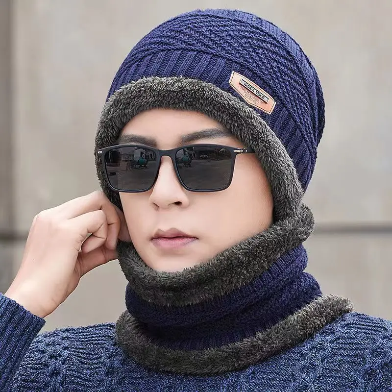 Men's Warm Dome Neck Hat with Fleece Lining Multi-Color - Image 4