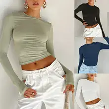 2024 Spring Printed Long Sleeve V-Neck T-Shirt for Women — feature 23