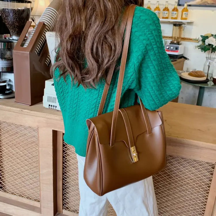 2026 Retro Underarm Bag Kelly Style Large Capacity - Image 3