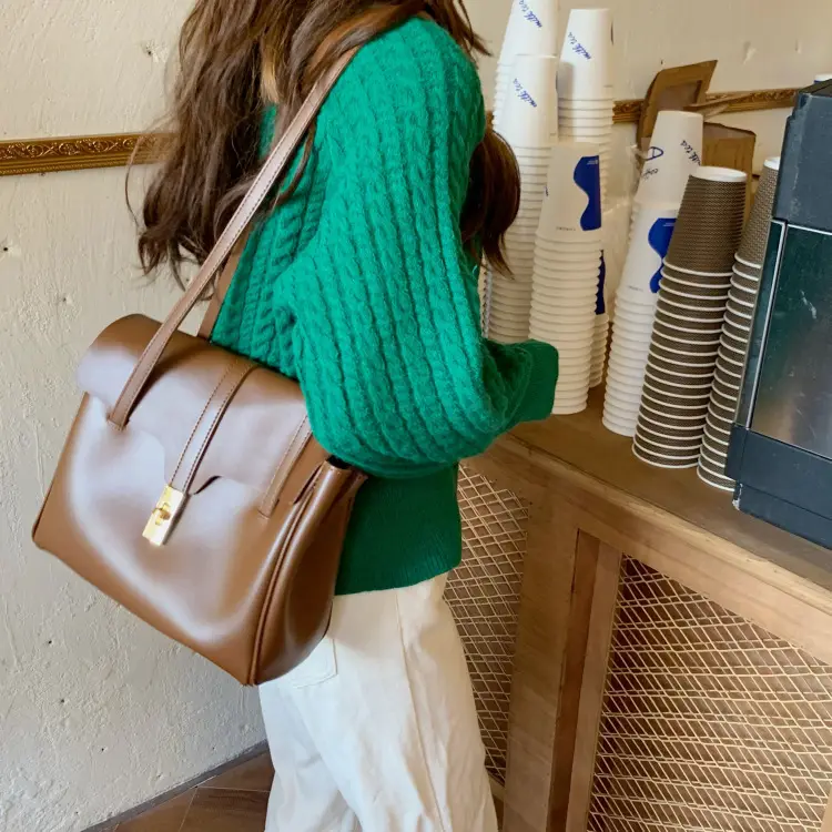 2026 Retro Underarm Bag Kelly Style Large Capacity - Image 2