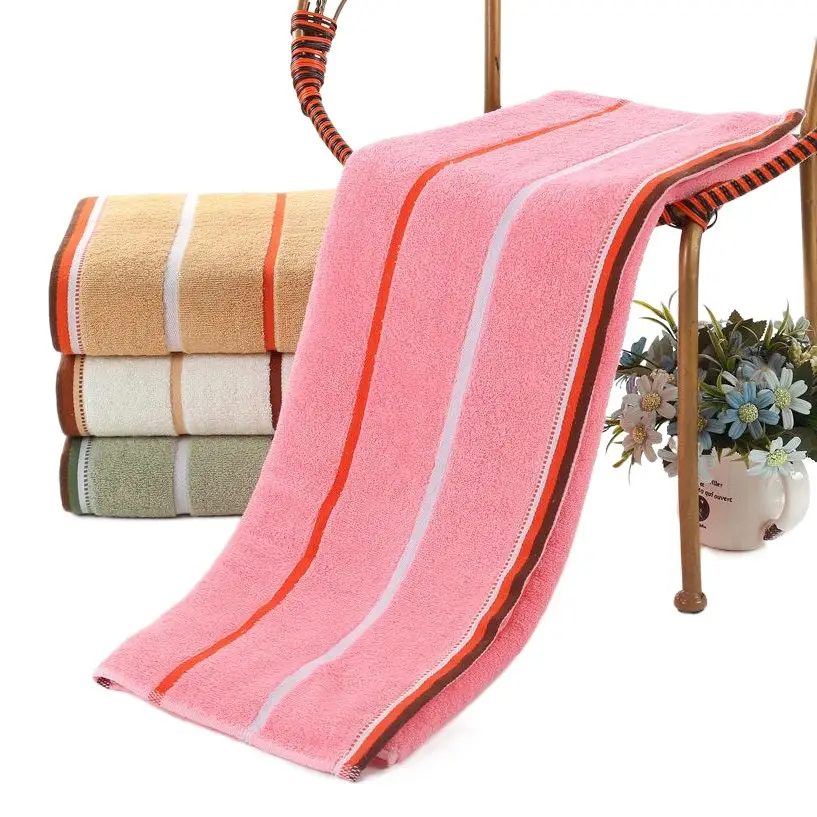 Factory Wholesale Adult Thickened Cotton Bath Towel Pink
