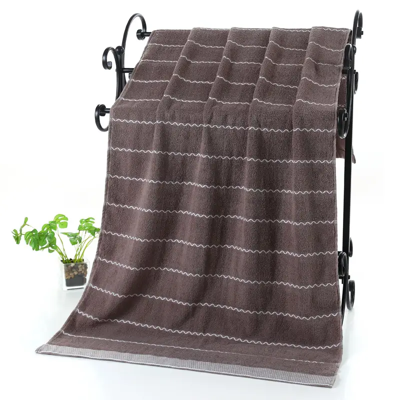 Factory Wholesale Adult Thickened Cotton Bath Towel Pink - Image 11