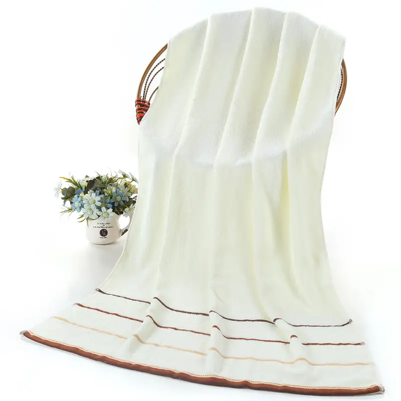 Factory Wholesale Adult Thickened Cotton Bath Towel Pink - Image 4