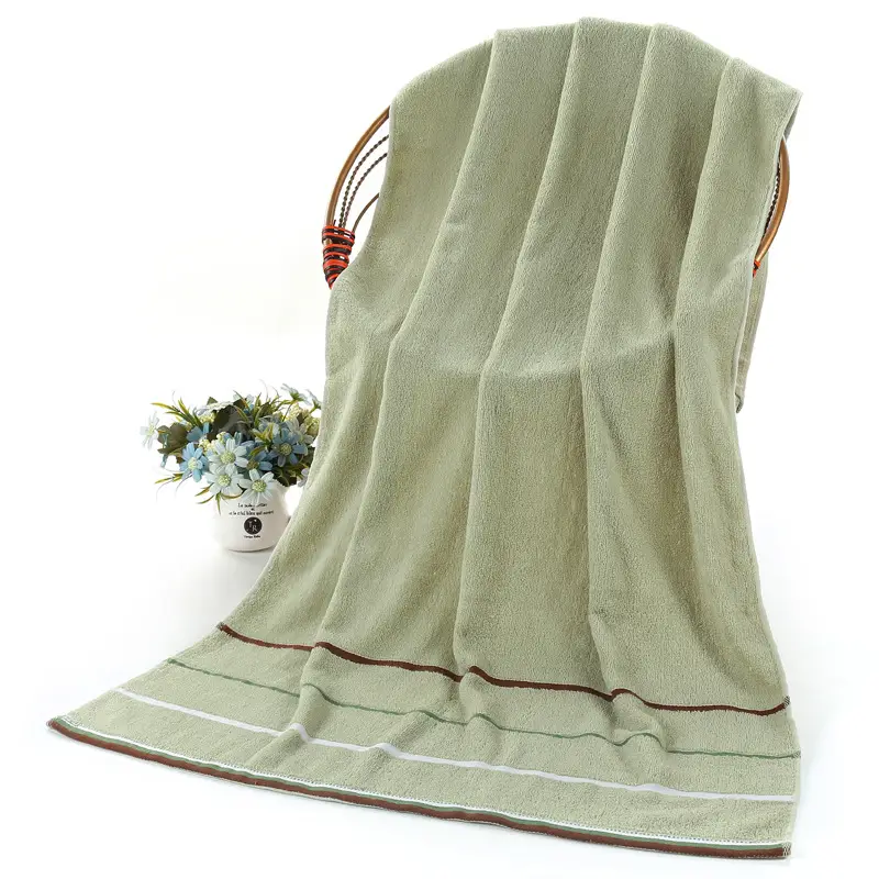 Factory Wholesale Adult Thickened Cotton Bath Towel Pink - Image 5