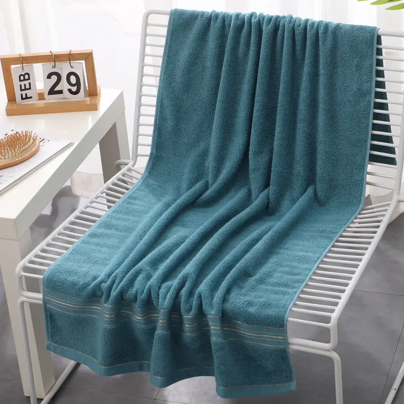 Factory Wholesale Adult Thickened Cotton Bath Towel Pink - Image 6