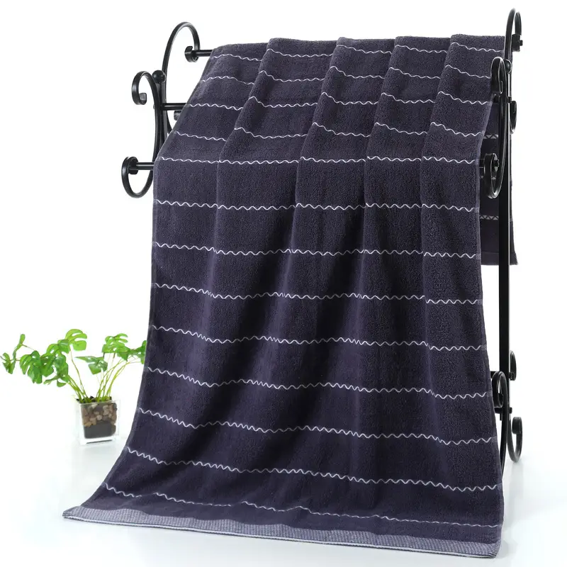 Factory Wholesale Adult Thickened Cotton Bath Towel Pink - Image 9