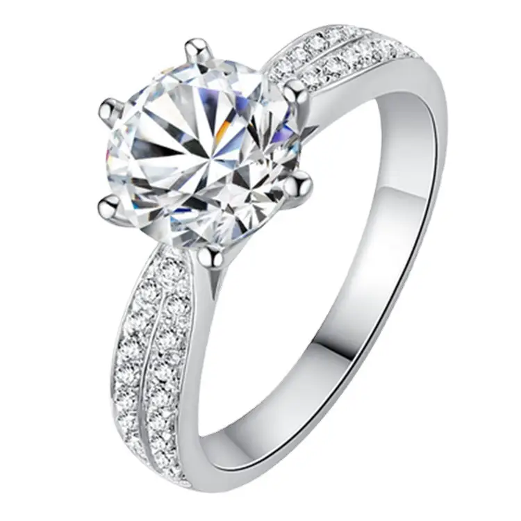 Large Zircon Ring for Women Adjustable Kuaishou