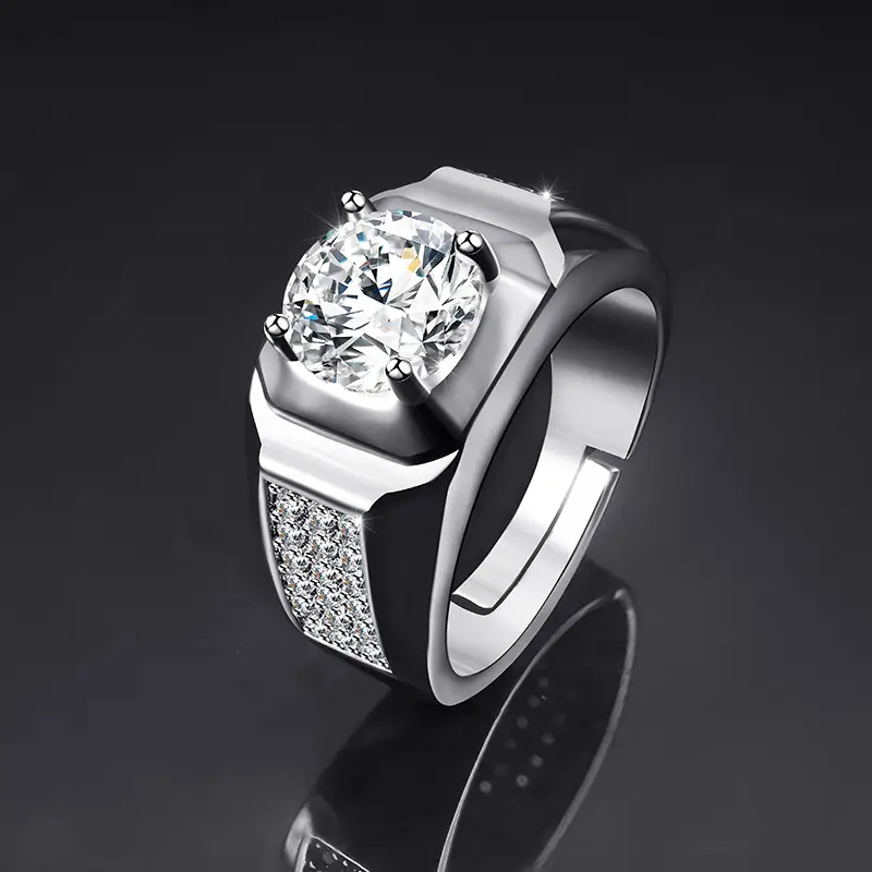 Large Zircon Ring for Women Adjustable Kuaishou