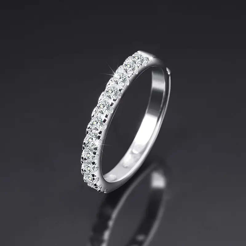 Large Zircon Ring for Women Adjustable Kuaishou