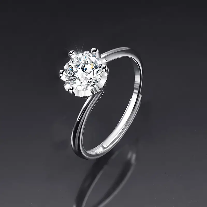 Large Zircon Ring for Women Adjustable Kuaishou