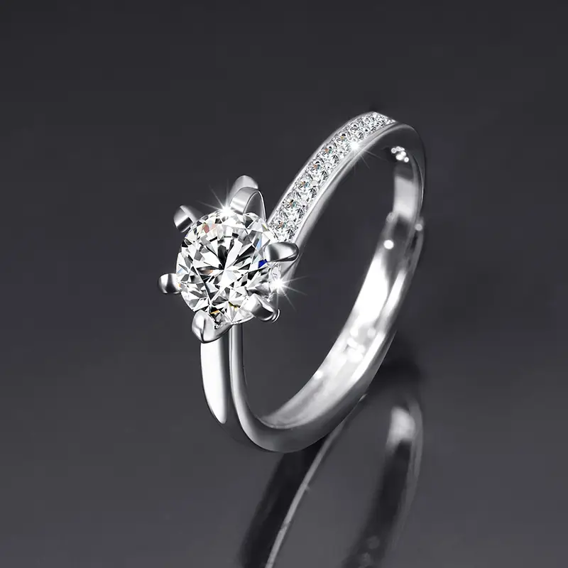 Large Zircon Ring for Women Adjustable Kuaishou