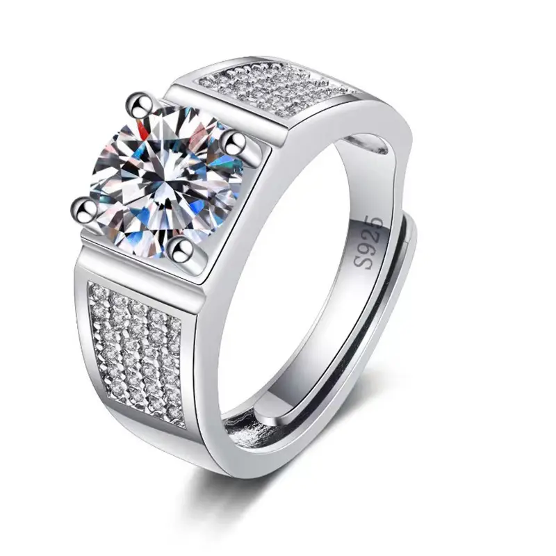 Large Zircon Ring for Women Adjustable Kuaishou