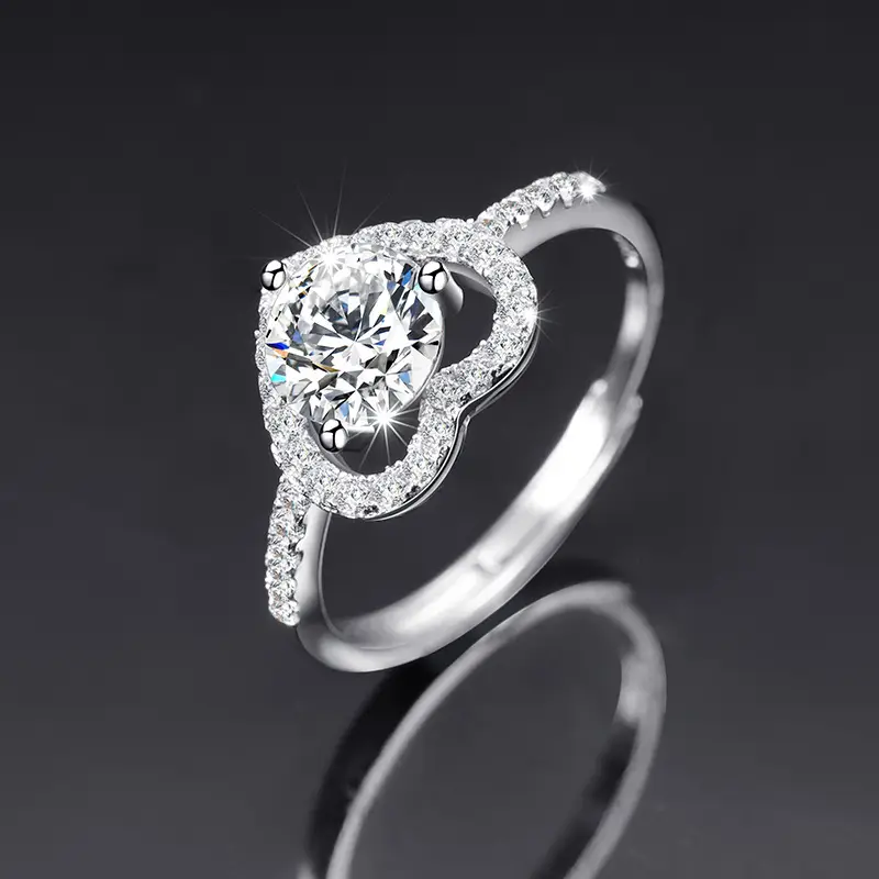Large Zircon Ring for Women Adjustable Kuaishou
