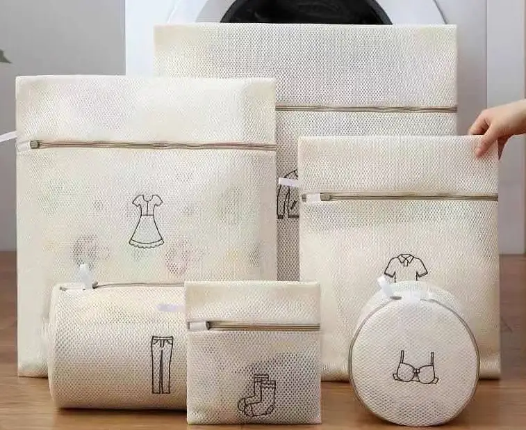 Blue Embroidered Underwear Washing Bag Set - Image 10