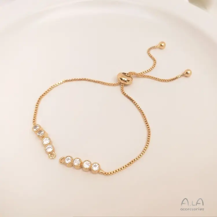 14K Gold Telescopic Bracelet with Adjustable Chain - Image 7