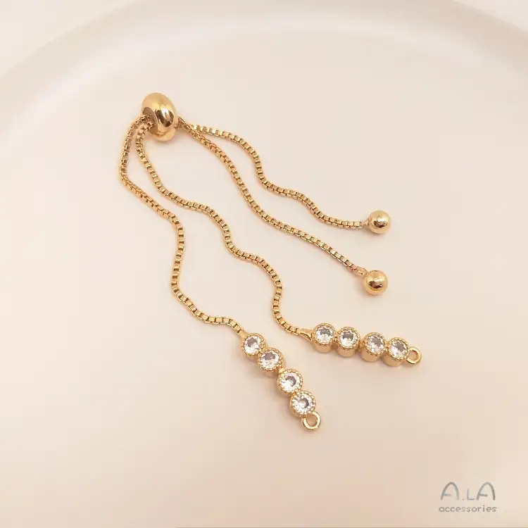 14K Gold Telescopic Bracelet with Adjustable Chain — feature 9