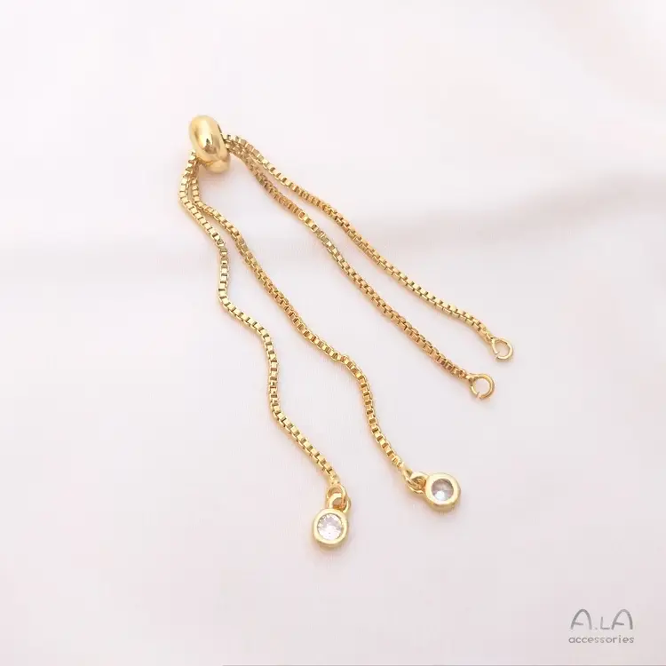 14K Gold Telescopic Bracelet with Adjustable Chain - Image 3