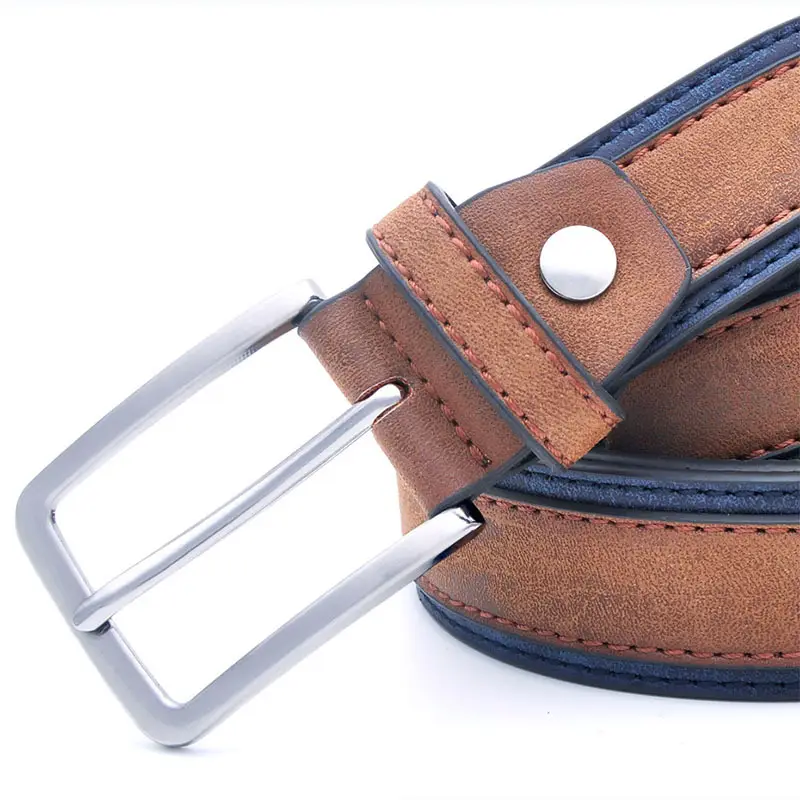 Men's Leather Buckle Belt European Style PU Leather Belt - Image 4