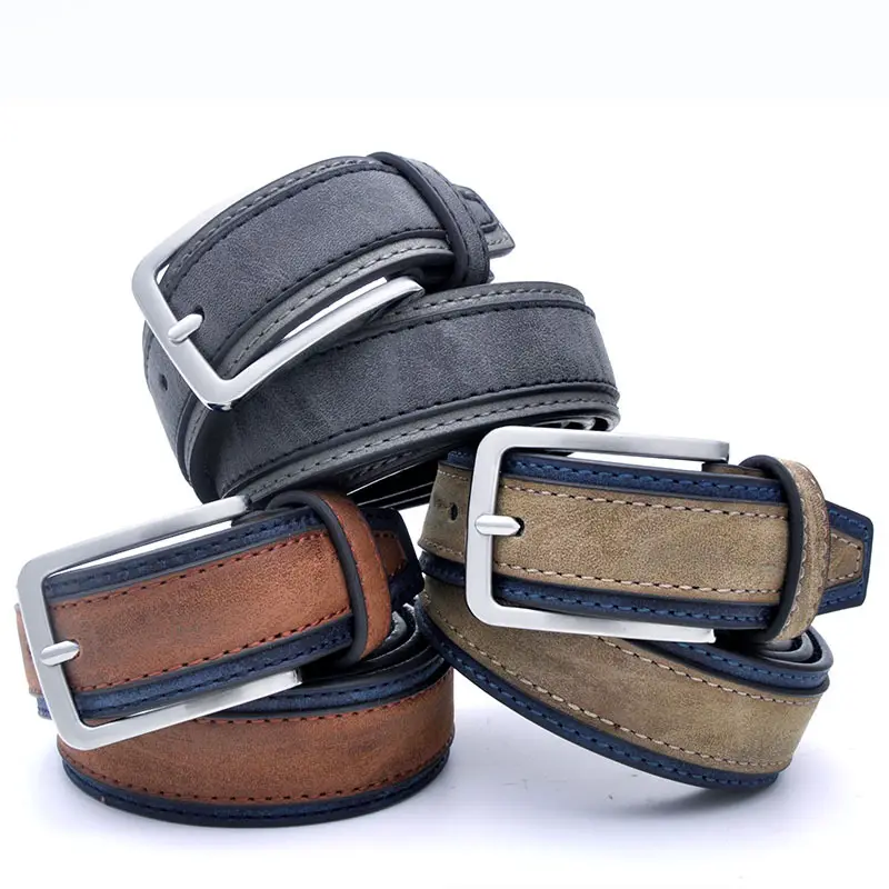Men's Leather Buckle Belt European Style PU Leather Belt - Image 7