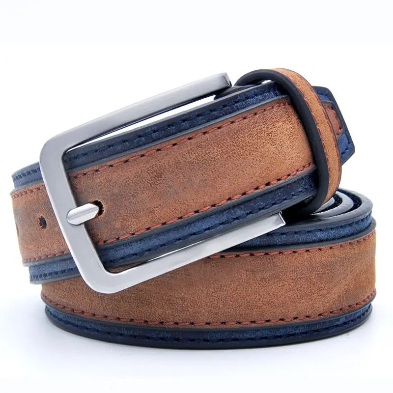 Men's Leather Buckle Belt European Style PU Leather Belt