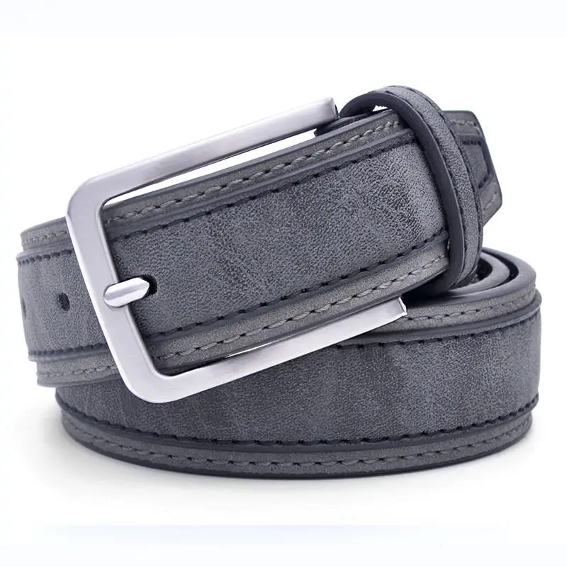 Men's Leather Buckle Belt European Style PU Leather Belt - Image 2