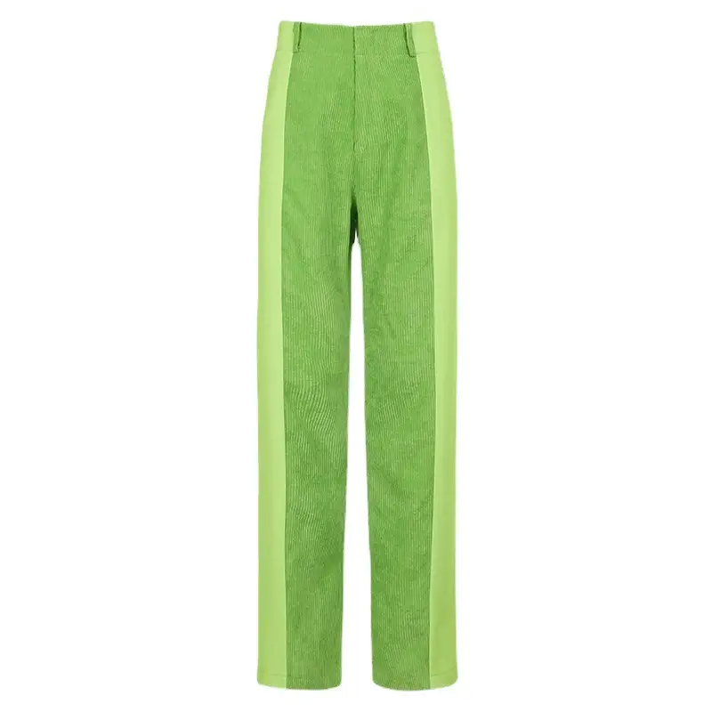 Women's Black Corduroy Slim Fit High Waist Trousers - Image 6