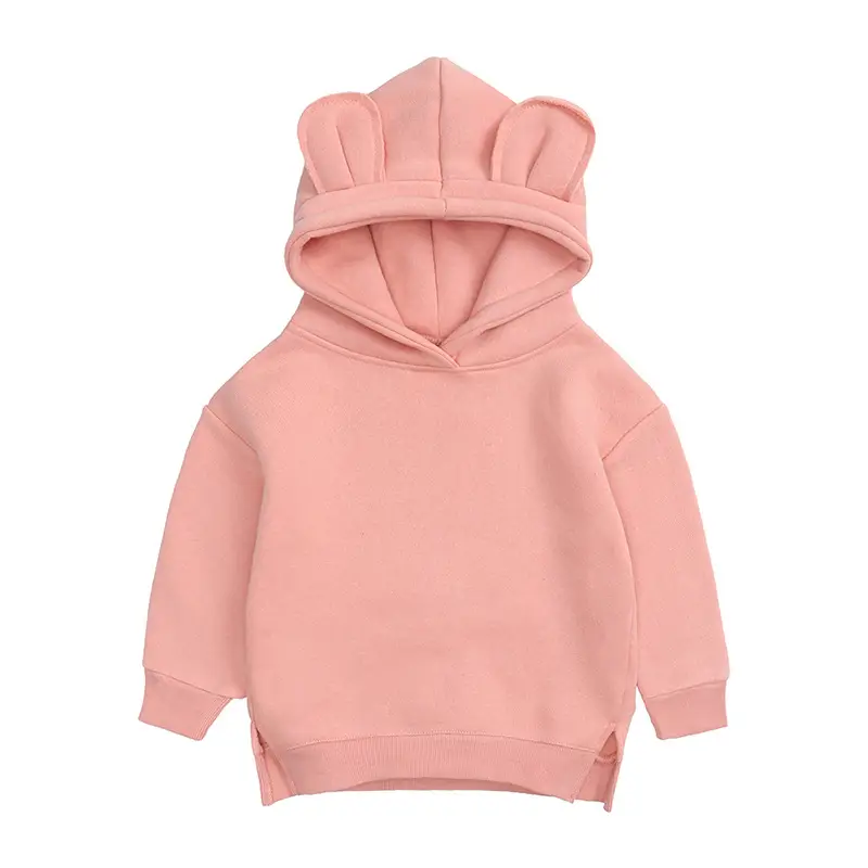 Kids Hooded Fleece Sweatshirt Mint Green Bear Ears - Image 11
