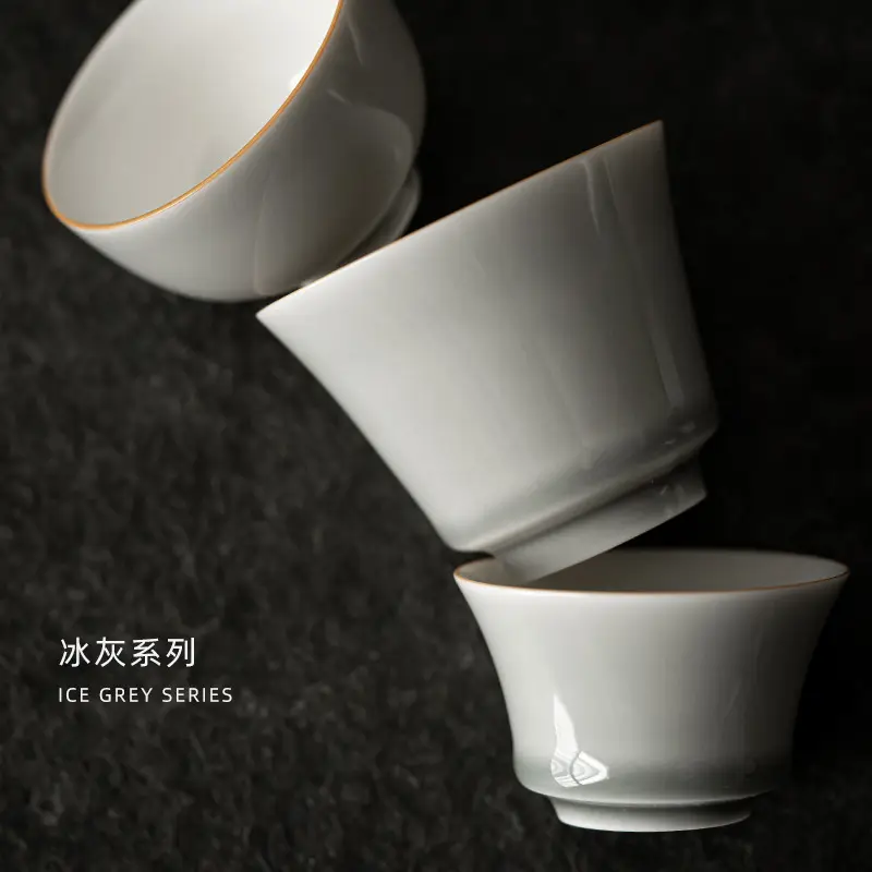 Japanese-style Ice Grey Glaze Tea Cup 70ml - Image 12