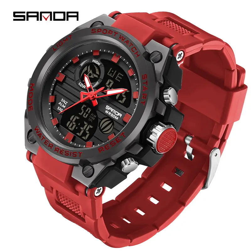 Sanda Gold Digital Watch for Men Women Sports Outdoor Waterproof - Image 13
