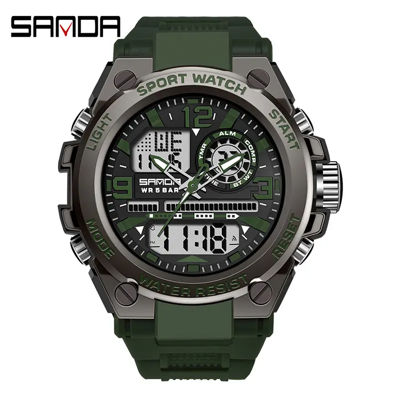 Sanda Gold Digital Watch for Men Women Sports Outdoor Waterproof - Image 16