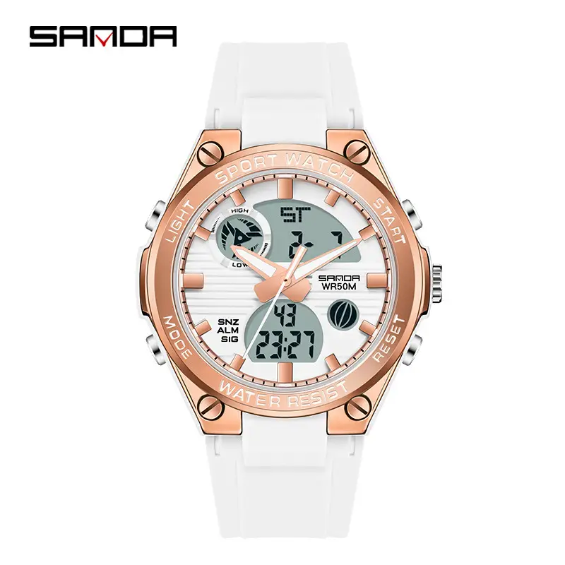 Sanda Gold Digital Watch for Men Women Sports Outdoor Waterproof - Image 22