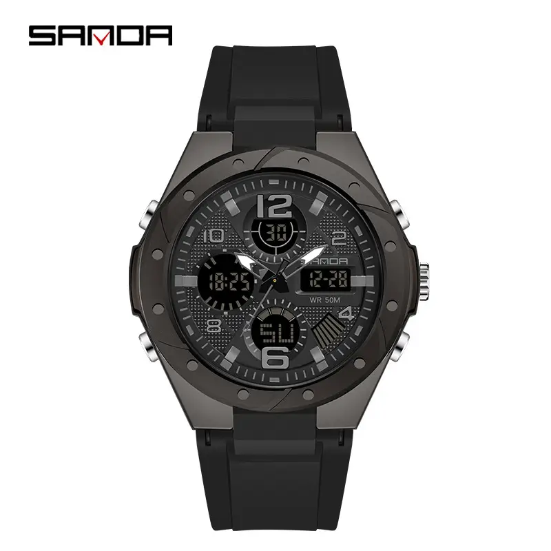 Sanda Gold Digital Watch for Men Women Sports Outdoor Waterproof - Image 33