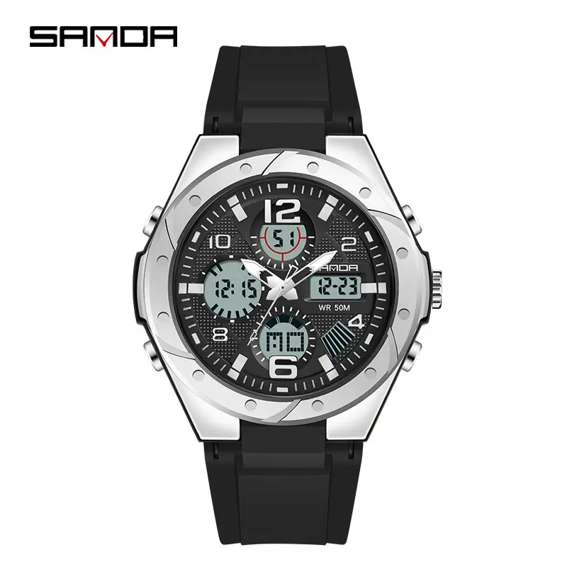 Sanda Gold Digital Watch for Men Women Sports Outdoor Waterproof - Image 36