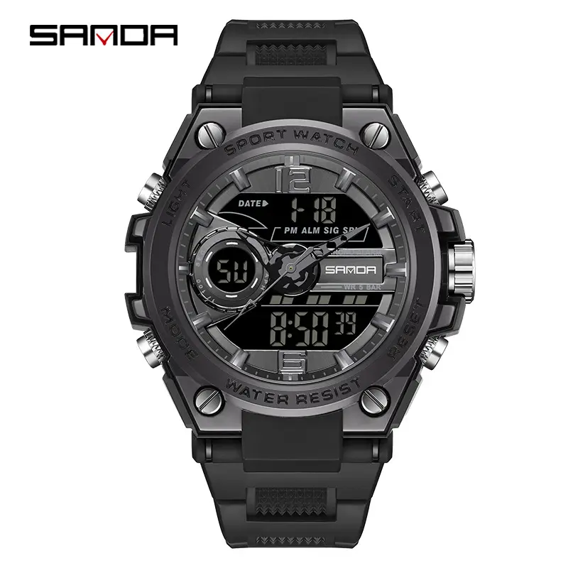 Sanda Gold Digital Watch for Men Women Sports Outdoor Waterproof - Image 37