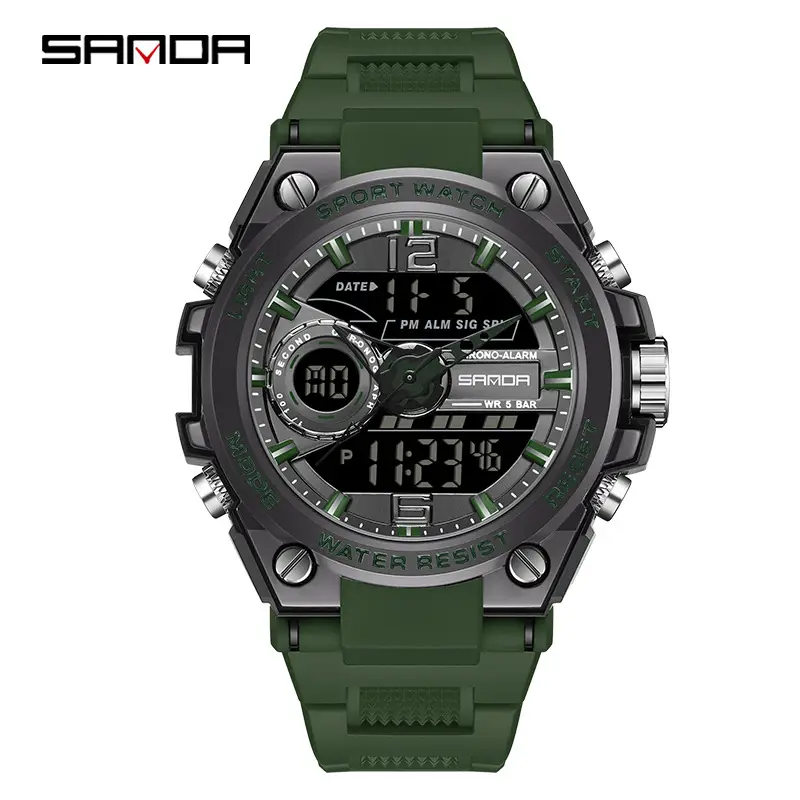 Sanda Gold Digital Watch for Men Women Sports Outdoor Waterproof - Image 39