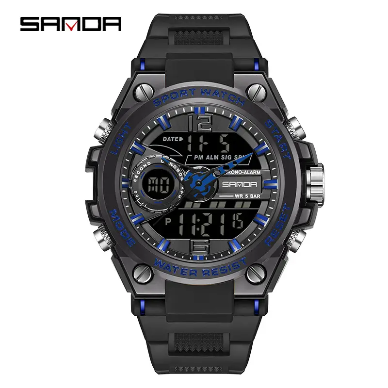 Sanda Gold Digital Watch for Men Women Sports Outdoor Waterproof - Image 41