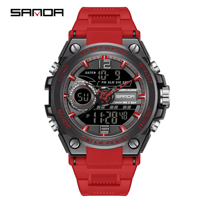 Sanda Gold Digital Watch for Men Women Sports Outdoor Waterproof - Image 42