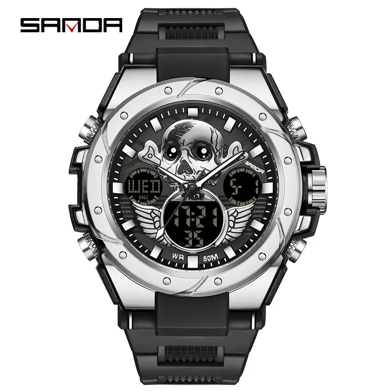 Sanda Gold Digital Watch for Men Women Sports Outdoor Waterproof - Image 44