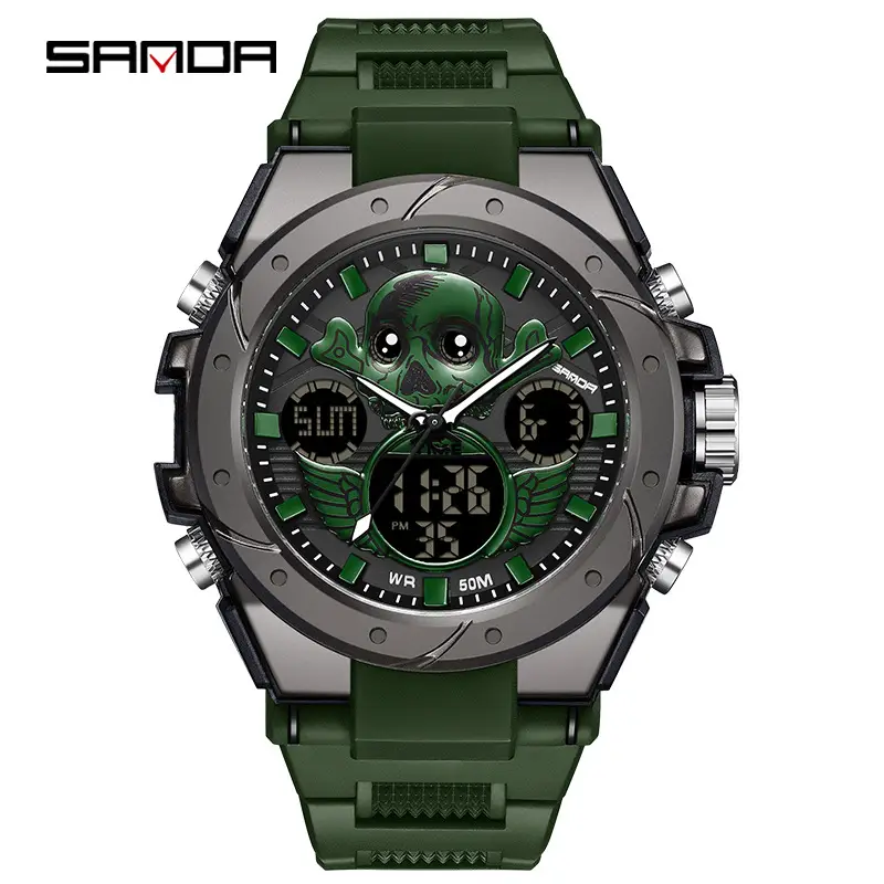Sanda Gold Digital Watch for Men Women Sports Outdoor Waterproof - Image 46
