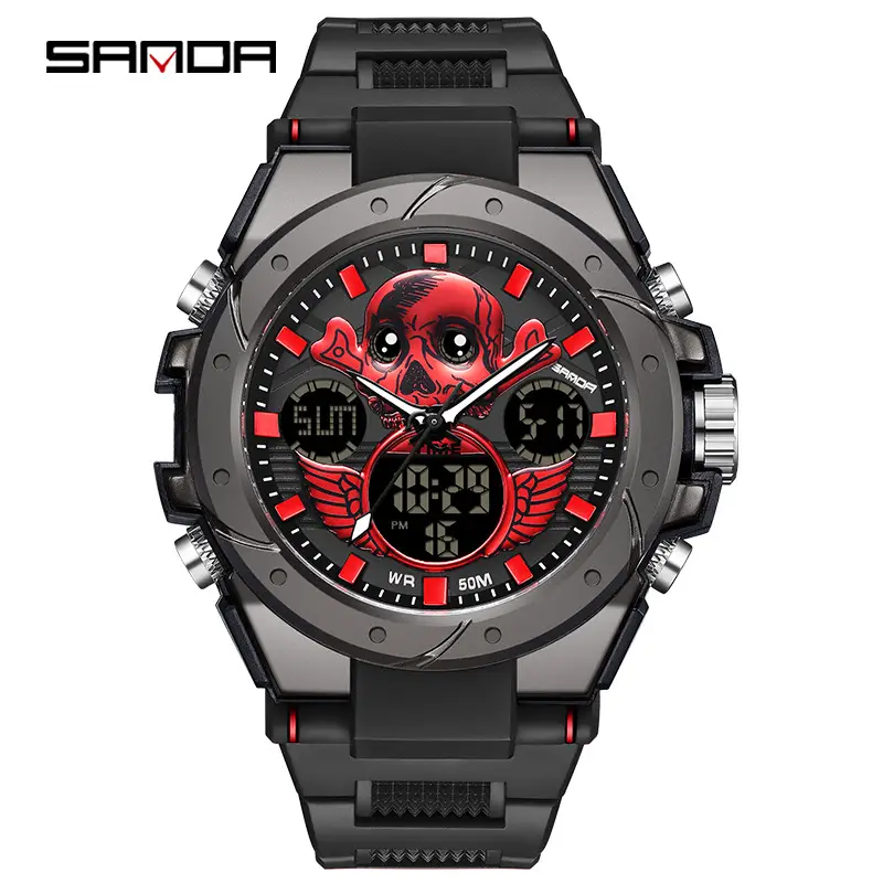 Sanda Gold Digital Watch for Men Women Sports Outdoor Waterproof - Image 47